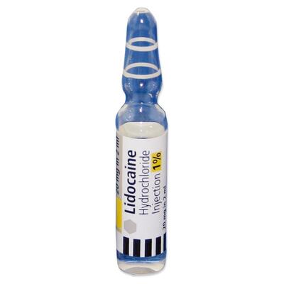 Lidocaine 1% 20mg in 2ml Ampoule POM x10