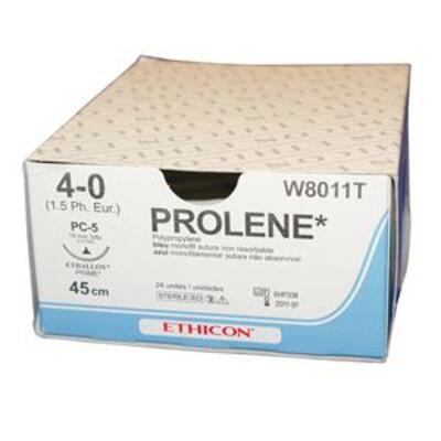 Ww8635 	PROLENE* Suture	16mm	45cm	blue	5-0  	3/8 circle Conventional Cutting PRIME Needle		x36