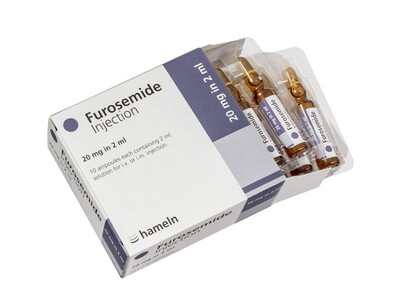 Furosemide 20mg/2ml Ampoule POM x10