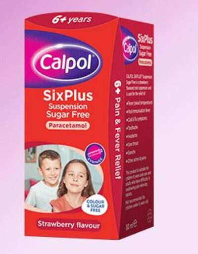 Calpol Six Plus, Sugar-Free 250mg/5ml, 100ml Suspension P x1